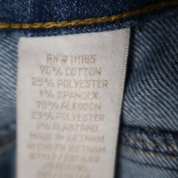 Vintage Y2K Baby Phat Bootcut Jeans Size 11 Baggy Distressed Sequin Logo 34x30 - Picture 16 of 16